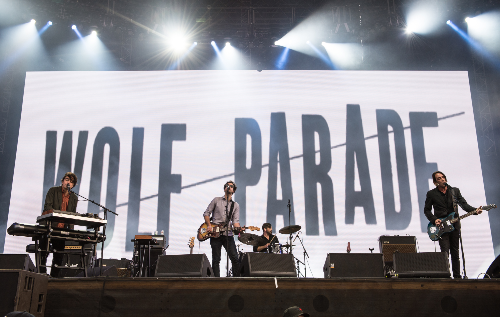 Wolf Parade performing on tour